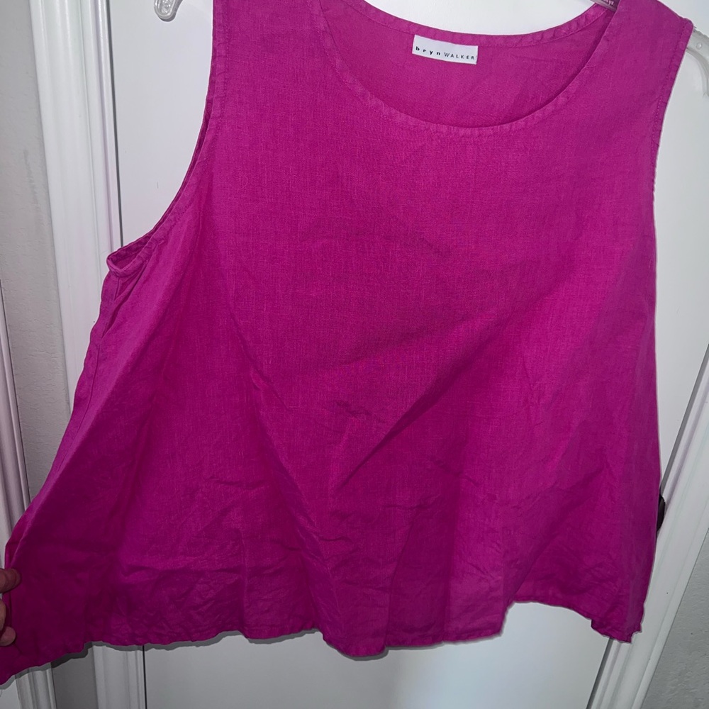 bryn Walker Fuchsia Tank Top